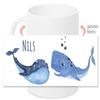 GRAZDesign Personalized Kids' Mug with Name | Blue Whale for Boys and Girls, Ceramic BPA-Free, 330 ml view 2