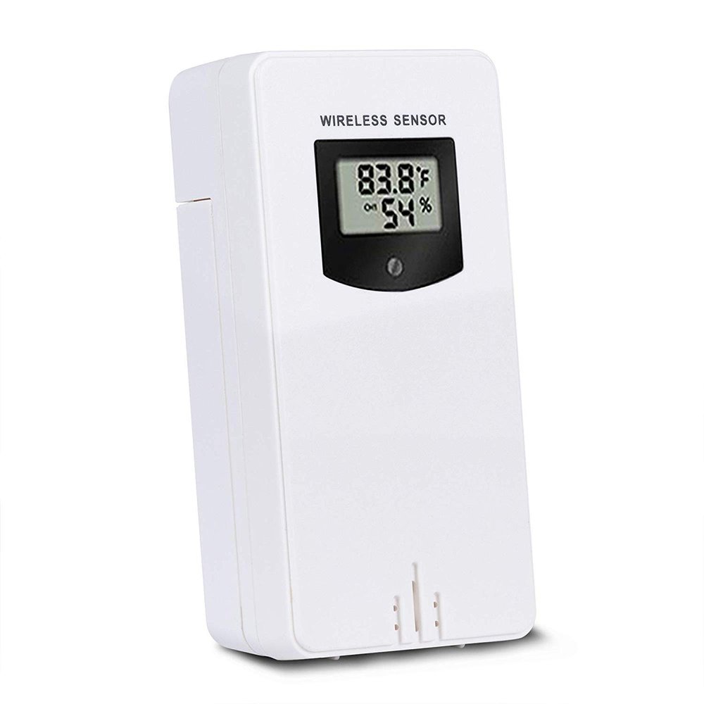Newentor Wireless Outdoor Sensor for Weather Station, Thermometer-Hygrometer, White (Sensor Only)