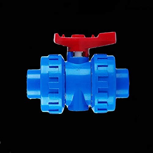 BE-TOOL 2-Way PVC Ball Valve, Union Connector, Glue & BSP Thread, 25 mm