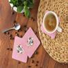 Caroline's Treasures CK4242FC Dalmatian Pink Flowers Foam Coaster Set of 4, Multicolored view 4