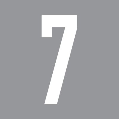 GreenIT 20 cm DIN 1451 Custom Digit Number Sticker, White 7
