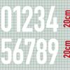 GreenIT 20 cm DIN 1451 Custom Digit Number Sticker, White 7 view 2