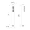 Ponsi Stick Hand Shower in Chrome-Plated Brass, 1/2-Inch Male Connection view 3