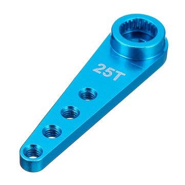 BliliDIY Aluminum Alloy 37 mm 25T Steering Servo Horn Arm for RC Futaba Parts - Blue