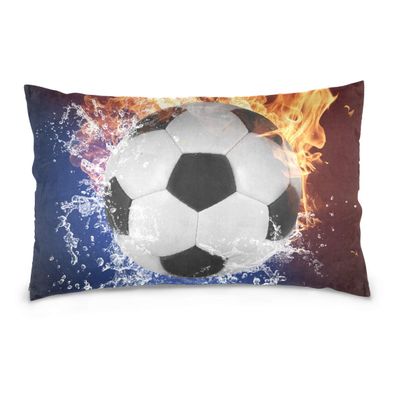 Linomo 40 x 60 cm Soccer Galaxy Sports Ball Decorative Pillow Cover