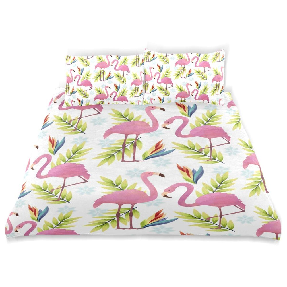 hengpai Henpai Flamingo Kids Duvet Cover Set, 3-Piece