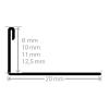 HORI Exterior/Interior Corner for Tile Profile, Stainless Steel Angle Profile Accessory, 11 mm, Glossy view 3