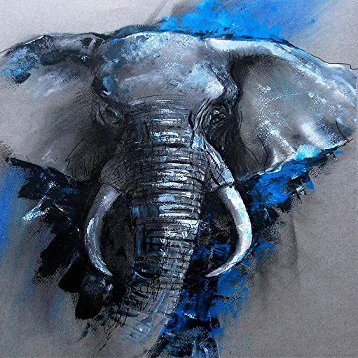 5D Diamond Painting DIY Full Drill Rhinestones, ABEUTY Elephant Head Crystal Art Kit