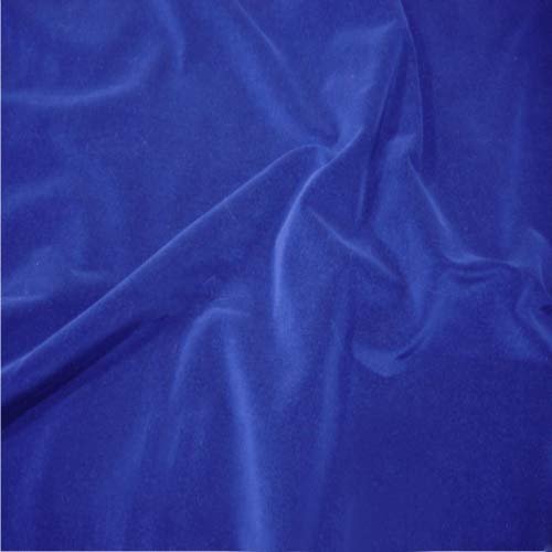Upholstery & Garment Fabric, 100% Cotton Velvet, 112 cm Wide, Royal Blue
