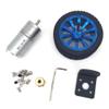 F-MINGNIAN-TOOL 6V/12V/24V DC Encoder Gear Motor with 4 mm Shaft, Mounting Bracket, Coupling and 65 mm Wheel, 24V, 60 RPM view 2