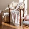 Beliani Pink Blanket 120 x 150 cm Acrylic Cotton Kaman view 2