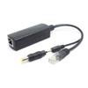 ANVISION 5V PoE Splitter, 48V to 5V Adapter, 2.4A, 3.5 x 1.35mm and 5.5 x 2.1mm Plugs, IEEE 802.3af, for IP Cameras view 1