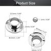 MroMax Closet Rod Flanges, 19 mm Diameter, Base Mounts, 4-Pack view 2
