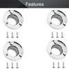 MroMax Closet Rod Flanges, 19 mm Diameter, Base Mounts, 4-Pack view 3