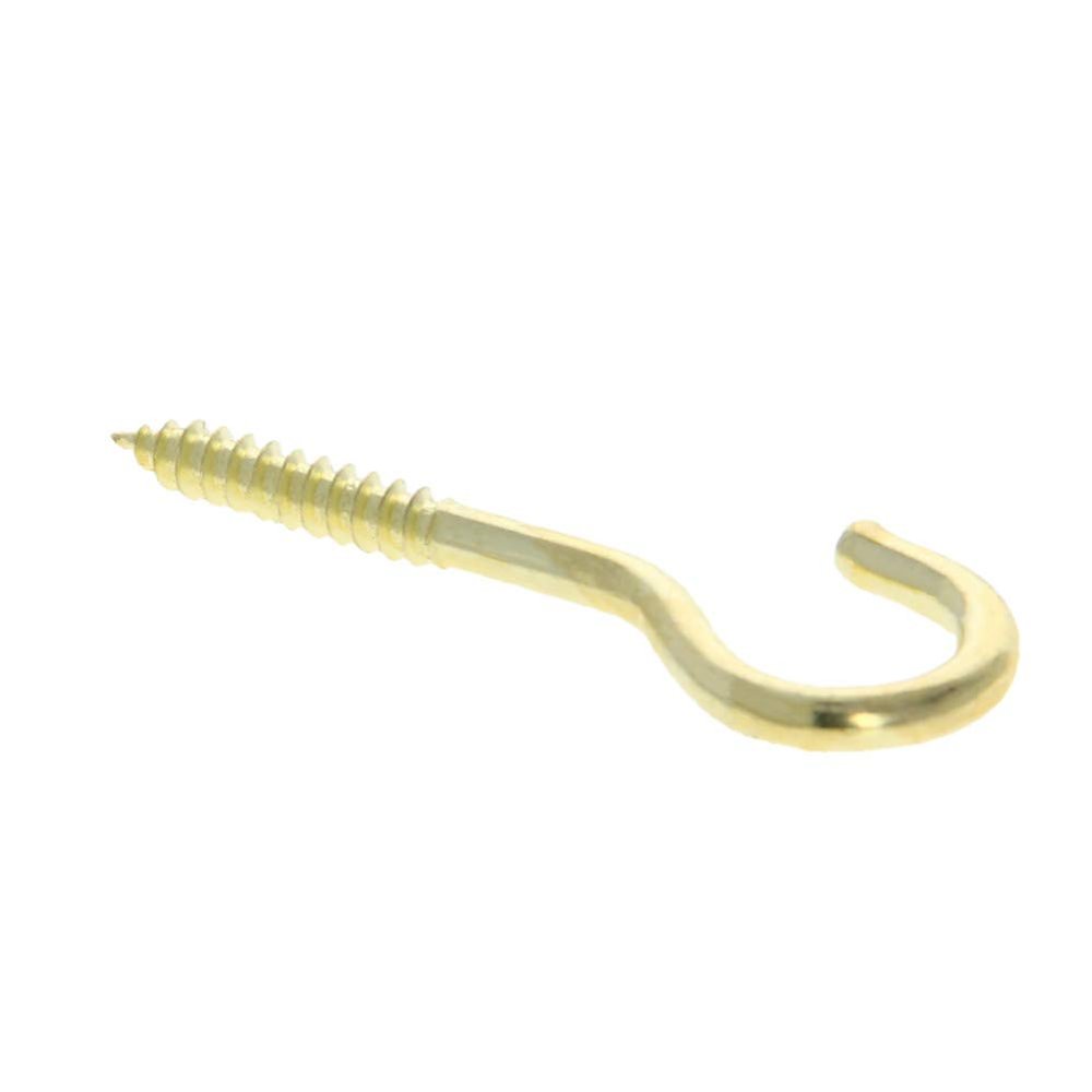 MroMax 15-Pack 45 mm Brass-Tone Ceiling Cup Hooks