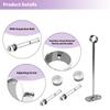 MroMax Ceiling Curtain Rod Holders, 25 mm, 1 cm, for Bedroom, Bathroom and Living Room Cabinets, 2-Pack view 2