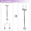 MroMax Ceiling Curtain Rod Holders, 25 mm, 1 cm, for Bedroom, Bathroom and Living Room Cabinets, 2-Pack view 4