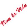 GreenIT 20 cm Viva la Vida Lettering Sticker, Red view 1