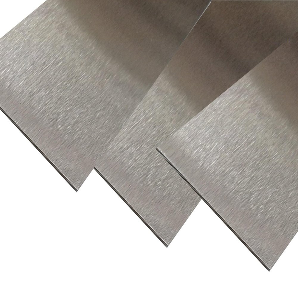 Stainless Steel Strip 1000 × 160 mm, K240 Brushed, V2A, 0.8 mm