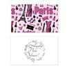 Dressing Lady France Eiffel Tower Pink New Year Cards with Commemorative Blessing Messages view 1