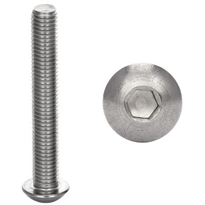 M12x35 Button Head Socket Screws, Stainless Steel, 10-Pack, ISO 7380