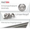 M12x35 Button Head Socket Screws, Stainless Steel, 10-Pack, ISO 7380 view 2