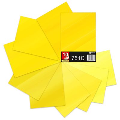 Finest Folia 10-Pack A4 751C Self-Adhesive Plotter Vinyl, Yellow Tones