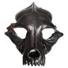 Andracor Handmade Hand-Painted Wolf Skull Mask, Metallic Anthracite view 1
