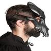 Andracor Handmade Hand-Painted Wolf Skull Mask, Metallic Anthracite view 3