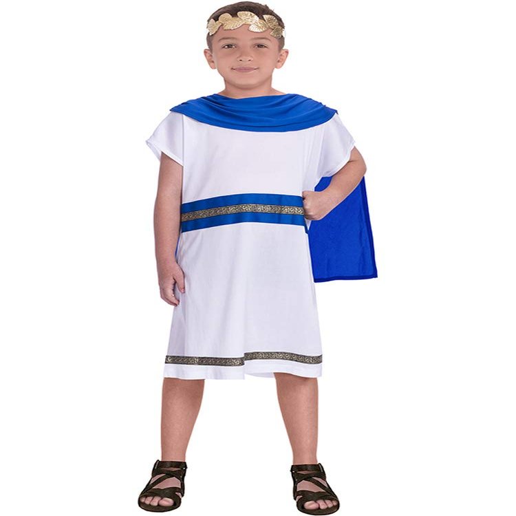 amscan Caesar Boys' Costume with Blue Cape, 6–8 Years