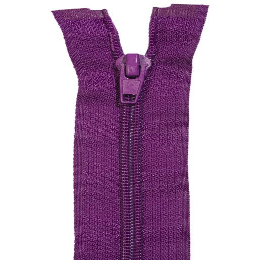 Jajasio 2-Pack Separating 5 mm Spiral Zippers, Purple, 70 cm