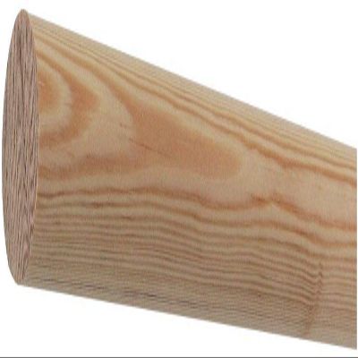 TIBU Pine Wood Handrail, Wall-Mounted Stair Handrail, 1200 mm, Cut End