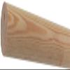 TIBU Pine Wood Handrail, Wall-Mounted Stair Handrail, 1200 mm, Cut End view 1