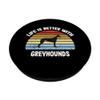 Retro Greyhound Dog Gift PopSockets PopGrip: Expandable Stand and Grip for Phones/Tablets with Swappable Top view 2