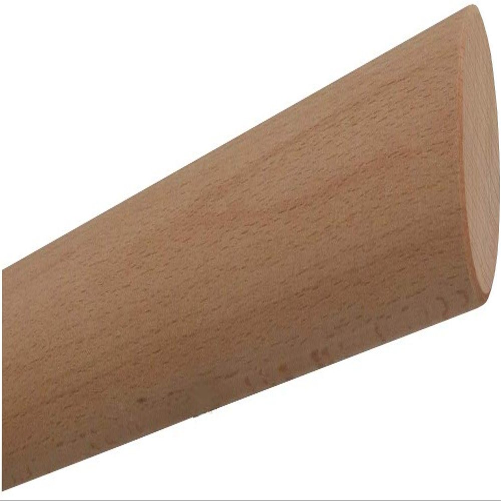 TIBU Unfinished Beech Wood Handrail, 2400 mm, Chamfered Ends, No Brackets