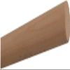 TIBU Unfinished Beech Wood Handrail, 2400 mm, Chamfered Ends, No Brackets view 1
