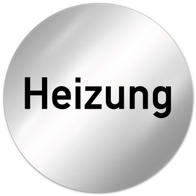 Kinekt3d Heating Sign, Silver PVC Film, Ø 100 mm