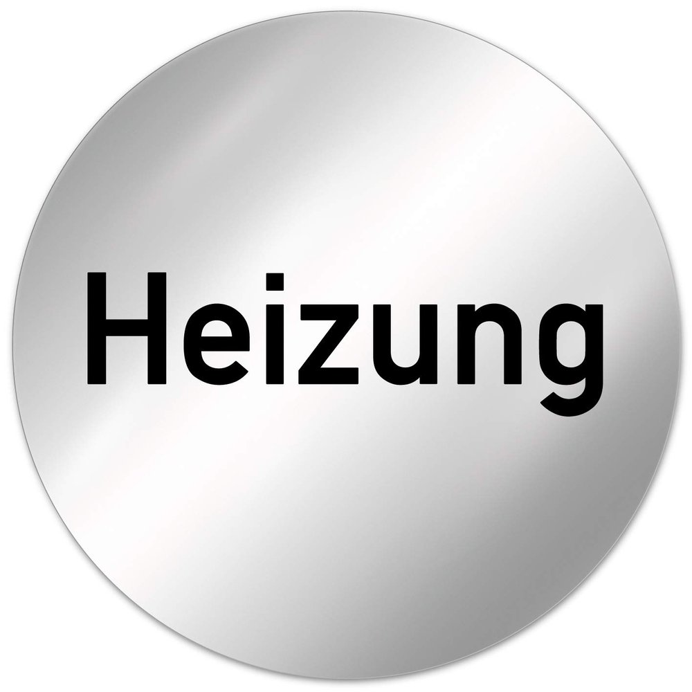 Kinekt3d Heating Sign, Silver PVC Film, Ø 100 mm
