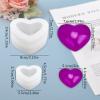 WANDIC Silicone Molds, 2-Piece Love Heart Shapes view 2