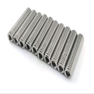 A2 Stainless Steel Cone-Point Hex Socket Set Screws DIN 913 (M5 × 5), 10-Pack