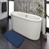Non-Slip Bath Mat, Thick Soft Microfiber, Super Absorbent, Machine Washable, Quick-Drying, 60 x 90 cm, Navy Blue view 2
