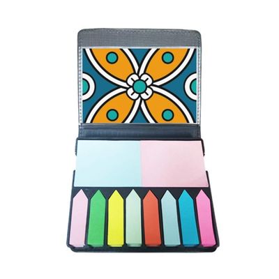 Self-Adhesive Bookmark Box with Abstract Moroccan-Style Floral Pattern