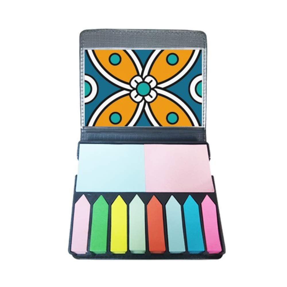 Self-Adhesive Bookmark Box with Abstract Moroccan-Style Floral Pattern