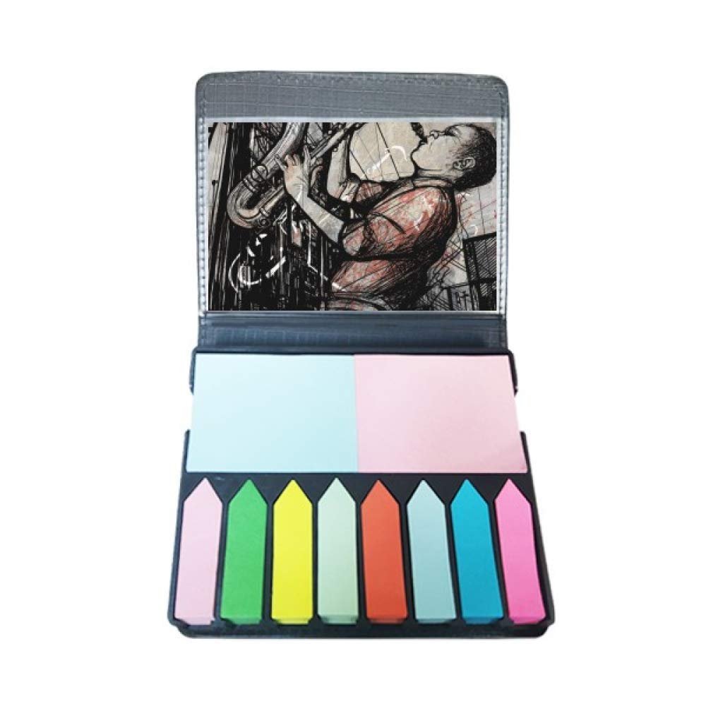 Illustrated Jazz Music and Street Culture Self-Adhesive Notes Box