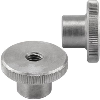 FASTON High-Profile Knurled Nuts M10, DIN 466, Stainless Steel A1, 2-Pack
