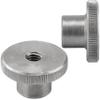 FASTON High-Profile Knurled Nuts M10, DIN 466, Stainless Steel A1, 2-Pack view 1
