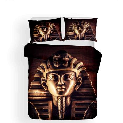 FANSU Egyptian Series Multicolor 3D Printed Bedding Set, Polyester Microfiber, Soft, Durable and Breathable, Hypoallergenic (King of Law, 135 x 200 cm, 2-Piece)