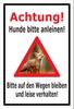 Melis-Folienwerkstatt Wildlife Protection Sign – Stay on Paths, Keep Dogs Leashed, 60 x 40 cm, 3 mm Aluminum Composite view 1