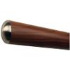 TIBU Ami Walnut Wood Handrail Railing, 400 mm / 40 cm / 0.4 m, with Semicircular Stainless Steel End Caps view 1