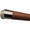 TIBU Ami Walnut Wood Handrail, 1800 mm, Stainless Steel Corner Ends view 1